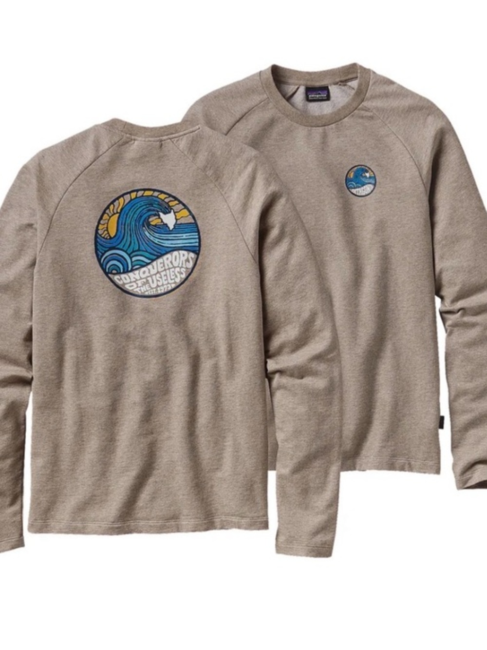 Patagonia Beige Graphic Long Sleeve Tee‎ Mens M